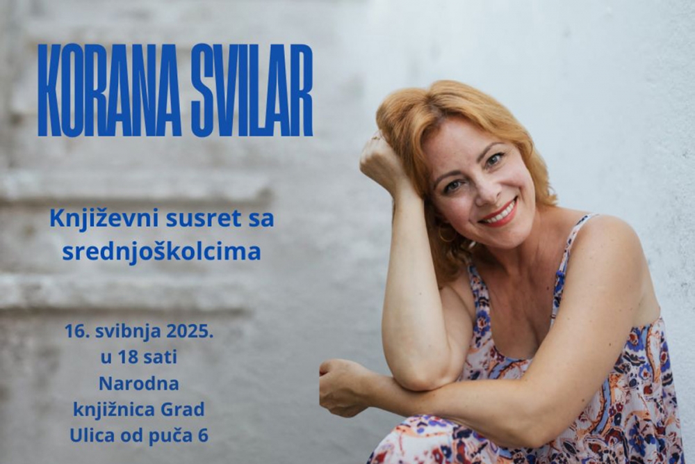 Susret srednjo&scaron;kolaca s književnicom Koranom Svilar u okviru programa "Moje sigurno mjesto"