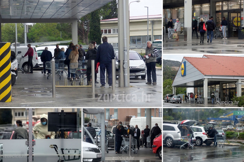 Prvi dan slobodnog kretanja bez propusnica; Čeka se red za ulaz u Lidl, bez većih gužvi (FOTOGALERIJA)