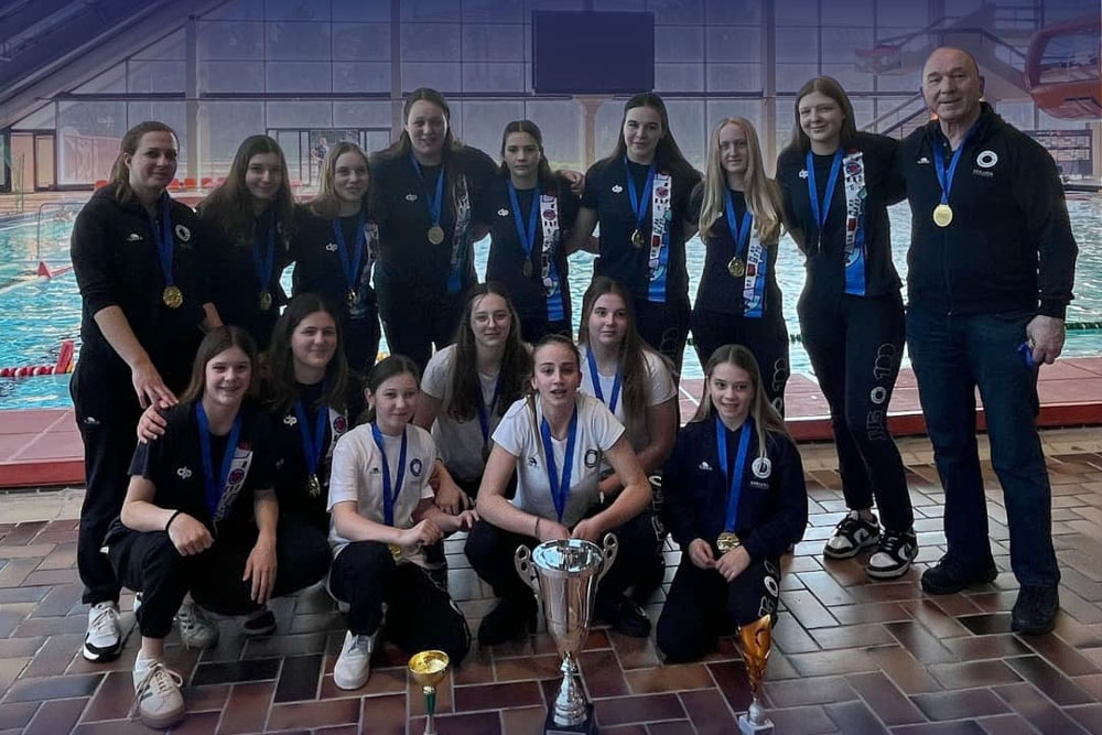 Juga&scaron;ice s četiri župske vaterpolistice prvakinje Hrvatske za Mlađe juniorke